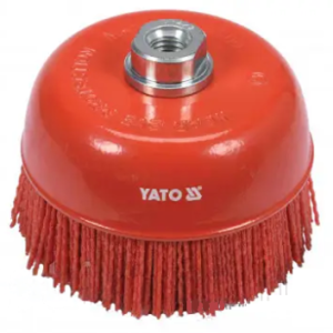 Щетка зачистная с нейлоновым ворсом «чашка», к КШМ YATO: Ø=125 мм, гайка- М14