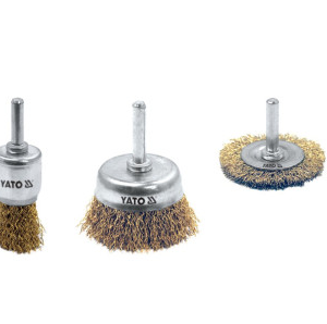 Щітки дротяні YATO Ø=20/50/50мм зі шпинделями