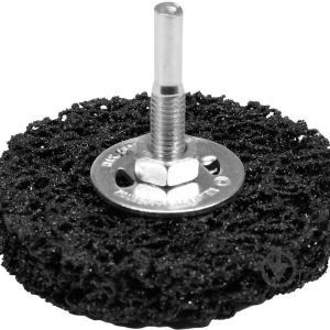 Щітка зачисна дискова YATO : Ø=100 мм, зі шпинделем Ø=6 мм. з нетканого волокна, до дрилі