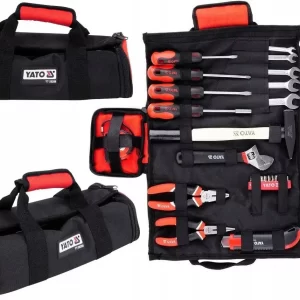 Набор инструментов в сумке YATO, 44 шт. (Ключи, Отвертки, Биты, Молоток, Плоскогубцы, Нож, Рулетка)