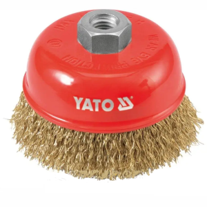 Щітка-крацовка YATO *чашка* до КШМ з кріп. гайкою М14, Ø=100мм