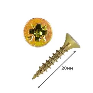 Шуруп універсальний 3,0х20 з потайною головкою, PZ (ЦЖ) DIN 7997